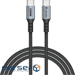 Дата кабель USB-C to USB-C 1.2m 100W black Verbatim (31846)