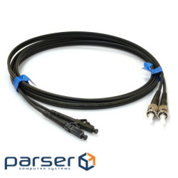 Патчкорд ST/UPC-LC/UPC MM (G50-OM3) 15м чорний Duplex (UPC-15STLC(MM)D(ON)BK)