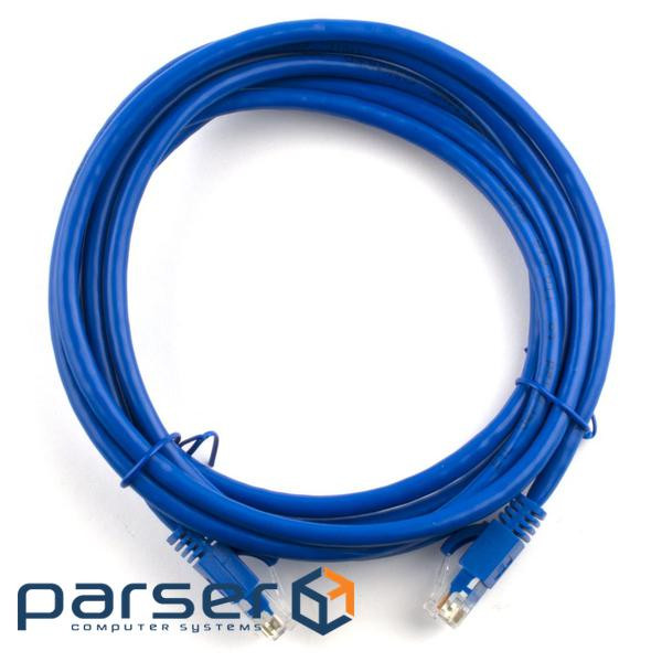 Cast patch cord RITAR, CCA, UTP, RJ45, Cat.5e, 1m, blue Q500 (0212)