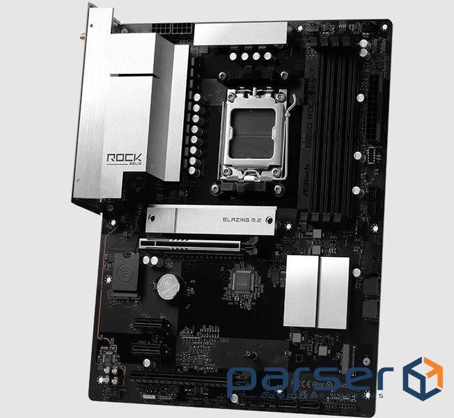 Mатеринська плата sAM5 AMD B650 HDMI 4xDDR5 2хM.2 2.5GbE LAN ATX ASROCK B650 ROCK WIFI 7