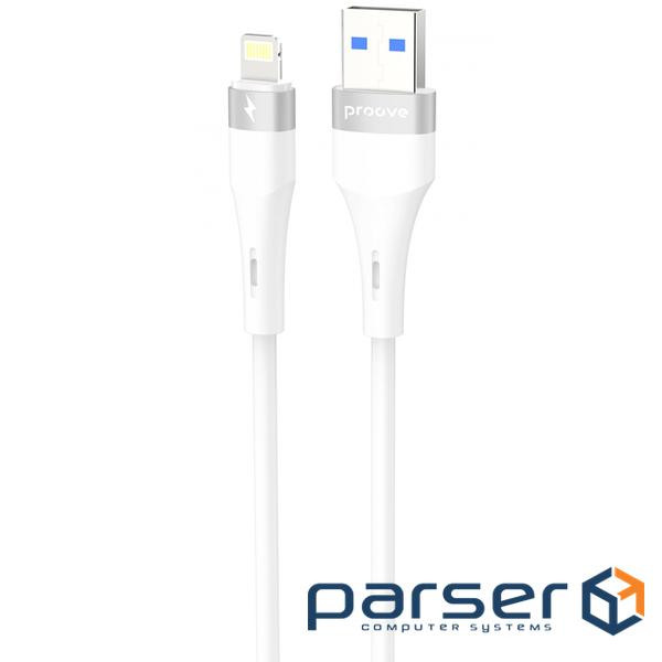 Кабель Proove Light Silicone Plus USB to Lightning 2.4A (1m) white (CCLS12001102)