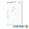 Кабель Proove Light Silicone Plus USB to Lightning 2.4A (1m) white (CCLS12001102)