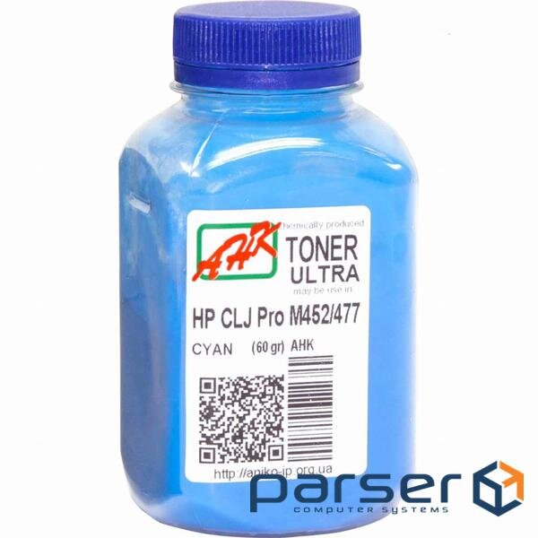Тонер HP CLJ Pro M452/477, 60г Cyan AHK (3202781)