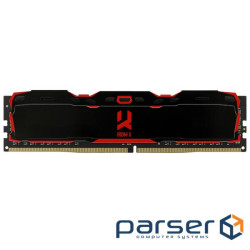 Модуль памяти DDR4 8GB/3200 Goodram Iridium X Black (IR-S3200D464L16SA/8 (IR-S3200D464L16SA/8G_Bulk)