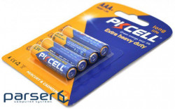 Батарейка сольова PKCELL 1.5V AAA/ R03, 2 штуки у блістері ціна за блістер , Q12 (PC/R03-2B)