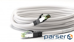 Патч-корд екранований RJ45 SFTP8.1 0.5m,patch AWG24 D=8.2mm LSOH Gold Cu,білий (75.05.5123-10) (75.05.5123-10)