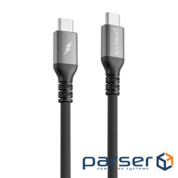 Кабель Proove ReGen Silicone Type-C to Type-C 60W (2m) black (CCRS60002221)