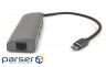 Порт-реплікатор PowerPlant Type-C USB 3.1 -> 2*USB3.0, Type-C USB3.1, Gigabit Ethernet (CA910557)