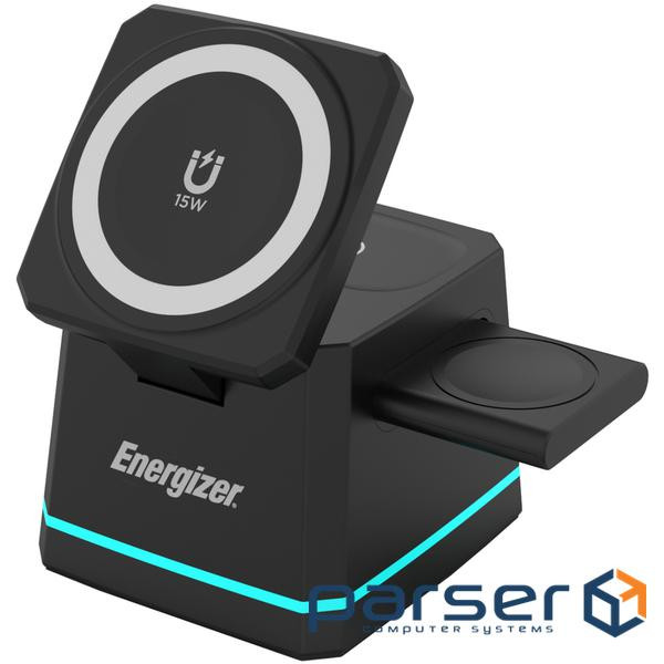 Зарядний пристрій 15W 3-in-1 Magnetic Wireless Fast Charger black Energizer (WCP307)