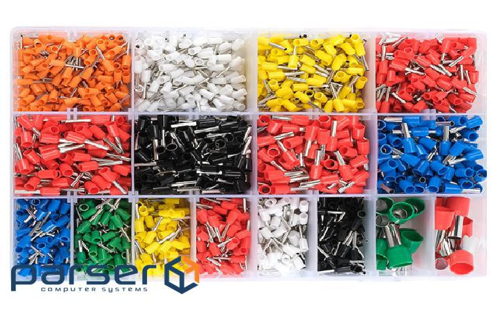 Набір клем / наконечників 2120шт(E0508o+w-200 / 2,E2508bl+r-150 / 2,E1008y+r-150 / 2,E151 (YT-39486) (E0508o+w-200 / 2,E2508bl+r-150 / 2,E1008y+r-150 / 2,E151 (YT-39486)