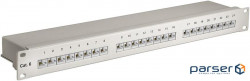 Network patch panel RJ45 UTP6-GigaLANx24, patch panel 19-inch Shielded, gray (75.09.4036-2)