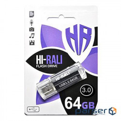 Flash drive USB3.0 64GB Hi-Rali Corsair Series Black (HI-64GB3CORBK)