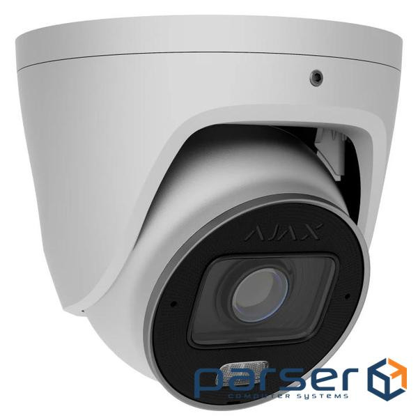 5 Mp IP варіофокальна відеокамера з гібридним підсвічуванням Ajax TurretCam HLVF (5 Mp) White (2.8-1