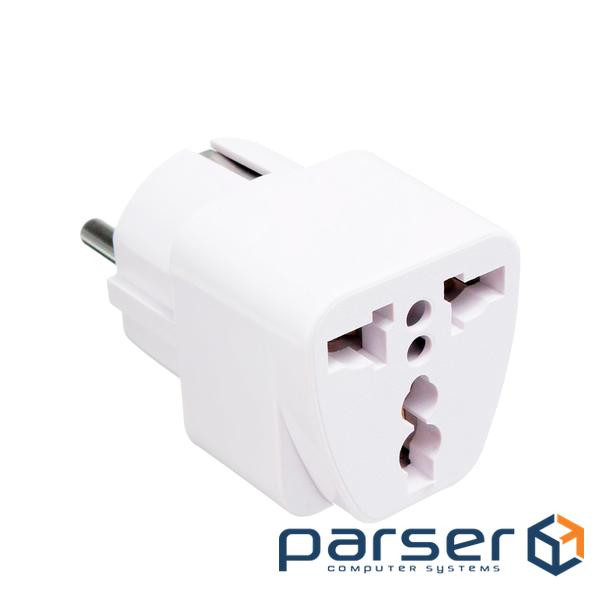 Перехідник на євророзетку TEFAL-трійник Grey, в упаковці 20 штук, ціна за штуку , Q1000 (YT-AESTTf/G)