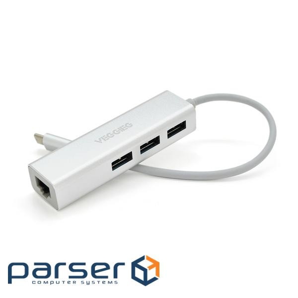 Мережа карта Ethernet Veggieg Контролер Type-C to Ethernet U3J-3C-S