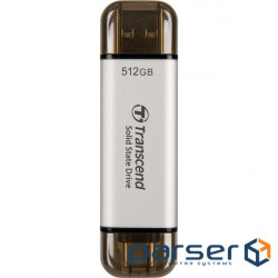 Портативний SSD TRANSCEND ESD310 512GB USB3.2 Gen2 Silver (TS512GESD310S)