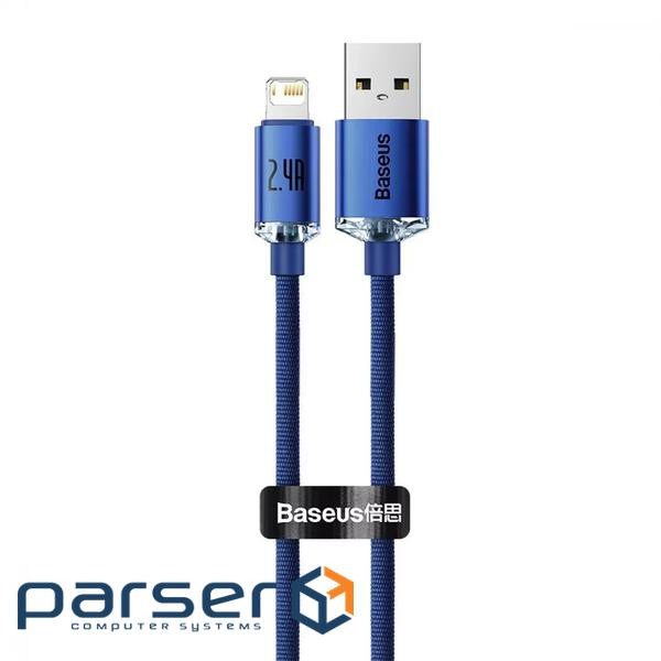 Кабель Baseus Crystal Shine USB-Lightning, 2.4A, 1.2м Blue (6932172602697)
