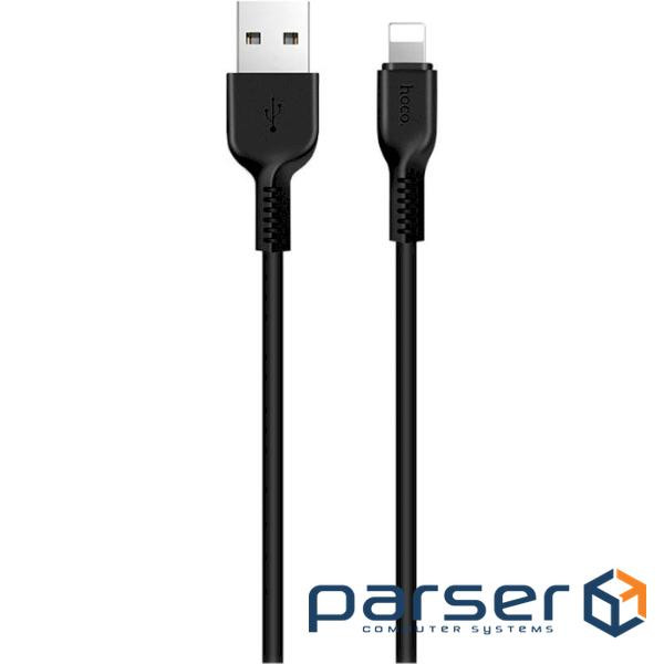 Cable HOCO X20 Flash USB-A to Lightning 2m Black (6957531068860)
