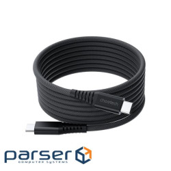 Дата кабель USB-C to USB-C 1.2m 240W magnetic black Choetech (XCC-1051-BK)