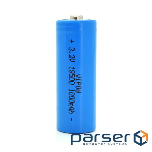 Літій-залізо-фосфатний акумулятор 18500 Lifepo4 Vipow IFR18500 TipTop, 1000mAh, (IFR18500-600mAhTT) 18500 Lifepo4 Vipow IFR18500 TipTop, 1000mAh, (IFR18500-600mAhTT)