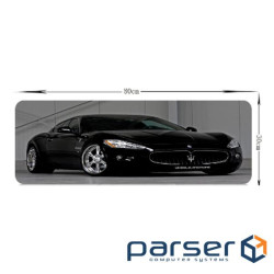 Коврик 300*800 тканинний Maserati з боковою прошивкою, товщина 3 мм, Black, Пакет (SC1)