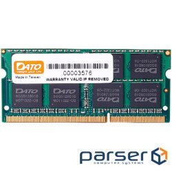 Модуль пам'яті DATO SO-DIMM DDR3 1600MHz 4GB (DT4G3DSDLD16)