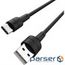 Кабель BOROFONE BX30 Silicone Charging Data Cable for USB-C 1м Black (BX30CB)