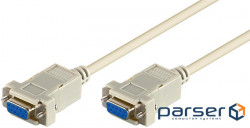 Device cable COM(DB9) F/F 5.0m, 0-modem AWG28 detachable, gray (78.01.2968-100)