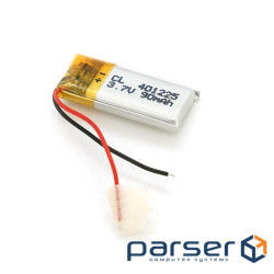 Літій-полімерний акумулятор 4*12*25mm (Li-ion 3.7В 90мА&middot,год) (401225) ) (401225)