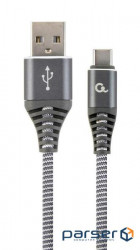 Дата кабель USB 2.0 AM to Type-C 2.0m Cablexpert (CC-USB2B-AMCM-2M-WB2)