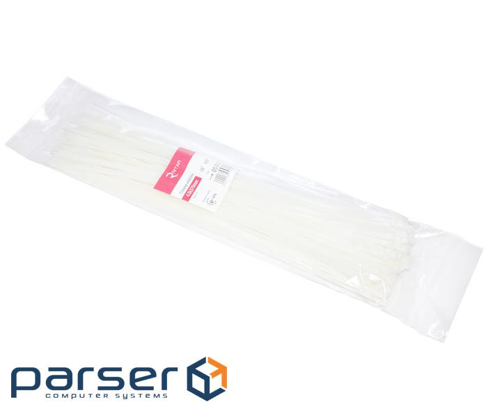 Стяжка Ritar 370мм/4.0мм, біла 100 шт (CTR-W4370)