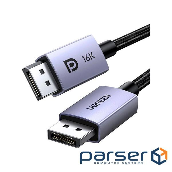 Кабель мультимедійний DisplayPort M to DisplayPort M 3.0m 16K DP118 black Ugreen (25862)