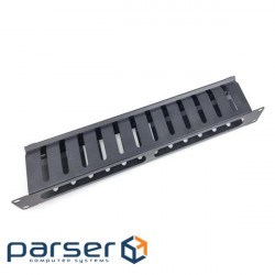 Cable organizer EServer (51859) 1U19'' with SN cover, black, metal 
