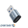 Перехідник USB 3.0 AM to USB-C F gray Essager (EZJCA-SRB0G)