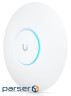 Ubiquiti U6+ access point. WiFi 6 model with throughput rate of 573.5 Mbps at 2.4 GHz and (U6-PLUS)