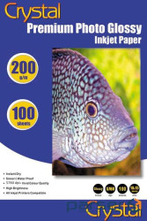 Фотопапір Crystal, глянсовий, A6 (10x15), 200 г/м2, 100 арк (GL-R6-200-100) (GL-R6-200-100)