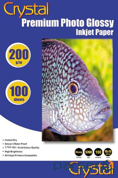 Фотопапір Crystal, глянсовий, A6 (10x15), 200 г/м2, 100 арк (GL-R6-200-100) (GL-R6-200-100)