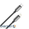 Дата кабель USB-C to Lightning 2.0m PD30W zinc alloy braided black ColorWay (CW-CBPDCL099-BK)