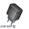 Мережевий зарядний пристрій HOCO CS61A Bright PD30W+QC3.0 charger (EU) Black (6942007638425)