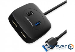 USB Hub Cabletime 4-Ports, USB3.0 + USB2.0 + Micro B with Power (CB43B)