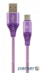 Date cable USB 2.0 AM to Type-C 1.0m Cablexpert (CC-USB2B-AMCM-1M-PW)