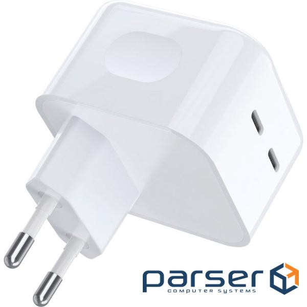 Зарядний пристрій CHOETECH Q5008 35W USB-C PD Wall Charger White