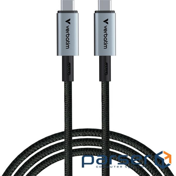 Кабель живлення та синхронізації Verbatim 240 Вт /USB-C-USB-C /120 см-чорний (31847)