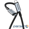 Кабель живлення та синхронізації Verbatim 240 Вт /USB-C-USB-C /120 см-чорний (31847)
