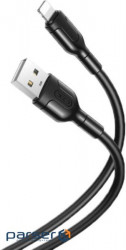 Дата кабель USB 2.0 AM to Lightning 1.0m NB212 2.1A Black XO (XO-NB212i-BK)