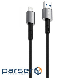 Кабель Proove Silicraft USB to Lightning 2.4A (1m) black (CCSC12001101)