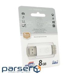 Флеш-накопичувач T&G Star S, USB 2.0+Type-C, 8GB, Metal, Blister (T&G Star (T&G (T&G Star S / 8)