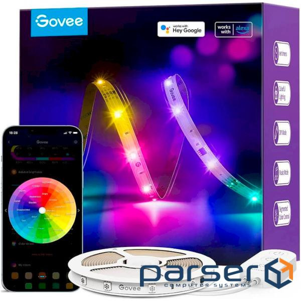 Розумна LED стрічка GOVEE H618C Basic Wi-Fi + Bluetooth LED Strip Lights RGBICW 10м (H618C3D1)