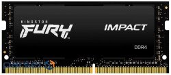 Laptop memory module SoDIMM DDR4 8GB 3200 MHz Fury Impact HyperX (KF432S20IB/8)