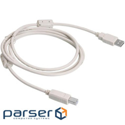 Кабель USB 2.0 AM / BM, 3.0m, 1 ферит, білий (YT-AM / BM-3.0W) (YT-AM / BM-3.0W)